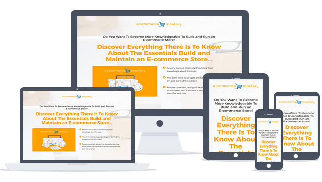 Ecommerce Mastery Ready-To-Go Sales Letter, Thank You Page and Legal Pages