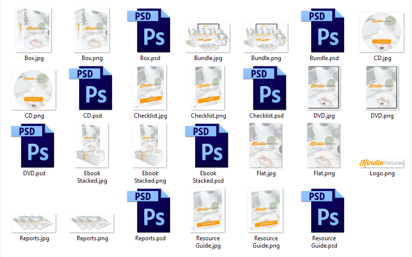 Kindle Fortunes Source Graphic Files