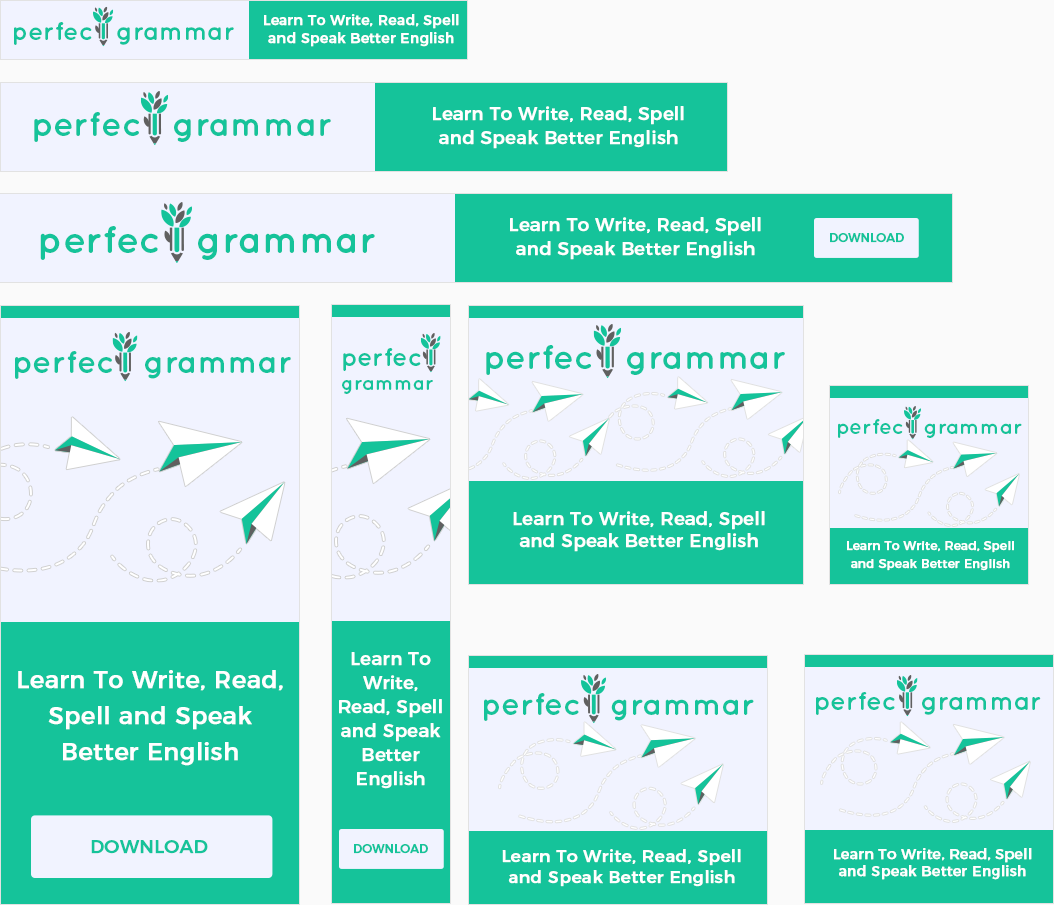 Perfect Grammar Awesome High-Quality Advertising Banners