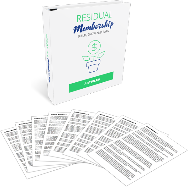 Residual Membership High-Quality PLR Articles