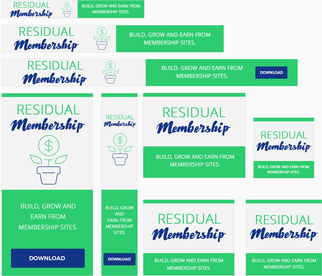 Residual Membership Awesome High-Quality Advertising Banners