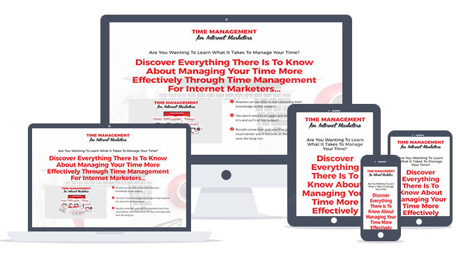 Time Management For Internet Marketers Ready-To-Go Sales Letter, Thank You Page and Legal Pages